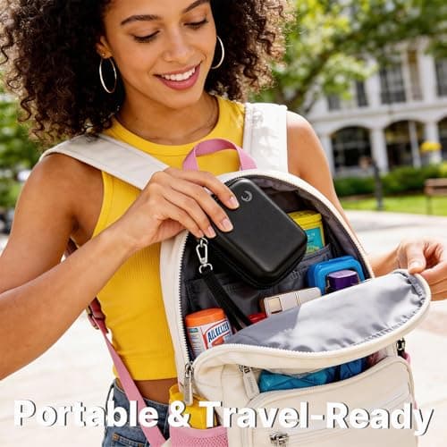 Comecase Hard Camera Case for KODAK PIXPRO FZ55 FZ45, Shockproof Digital Camera Bag with Accessory Mesh Pocket, Small Vlogging Camera Case, Portable Travel Carrying Pouch for All Ages, Black - Thumbnail 6