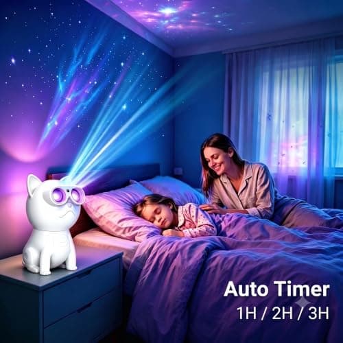 Pedica Galaxy Projector for Bedroom, Night Light for Kids, Nebula Ceiling Galaxy Light Projector with Timer and Remote, Gifts for Birthday, Christmas (Oval) - Thumbnail 3