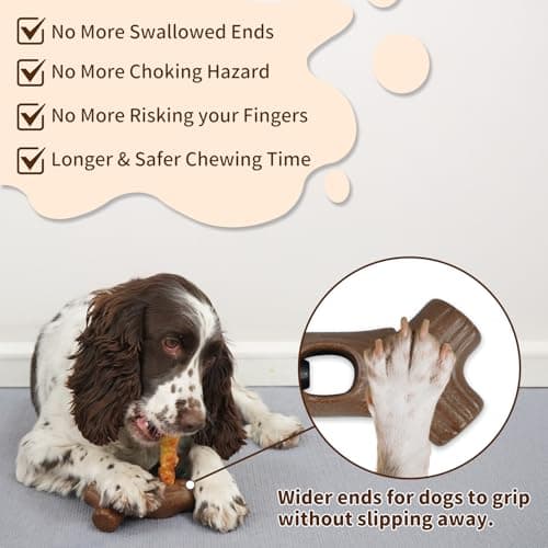 JoyBruko Bully Stick Holder for Dogs - for Aggressive Chewers Treat Chew Holder, Heavy Duty Yak Chew Toy Nylon Bone, Prevent Choking Safety Device for Small Medium Large Dogs, No More Swallowed Ends - Thumbnail 3
