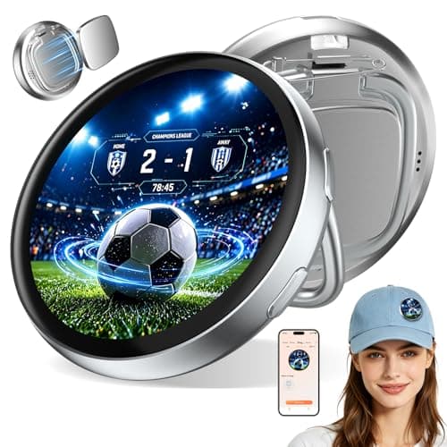 Lihsykds World Cup Soccer Fans Wearable Accessories, 1.85" HD Smart Fan Badge Bluetooth Digital Pin, 7 Color Electronic Badge with NFC & 600mAh for Party, Stadium Live Sports Events - Image 1