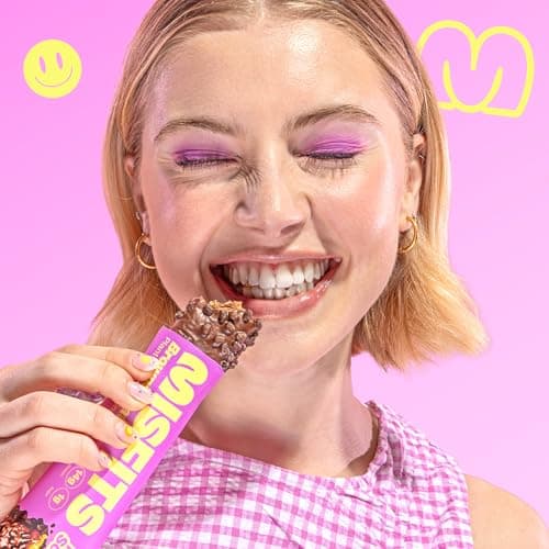 Misfits Vegan Protein Bars - Fudgey Brownie Batter| Nutrition Bars - 14g Protein, 1g Sugar, Plant-based, Low Carb, Non-GMO, Gluten Free Snacks | Pack of 12 - Thumbnail 6