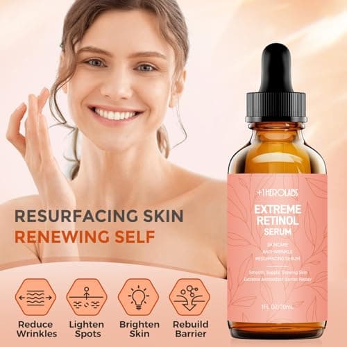 Retinol Serum for Face 2.5%, B5 Herbal Resurfacing Retinol with Vitamin C, Vitamin E, Hyaluronic Acid, Anti-Aging, Wrinkle Smoothing, Dark Spot Corrector, Brighten Dullness 2 Packs - Thumbnail 2