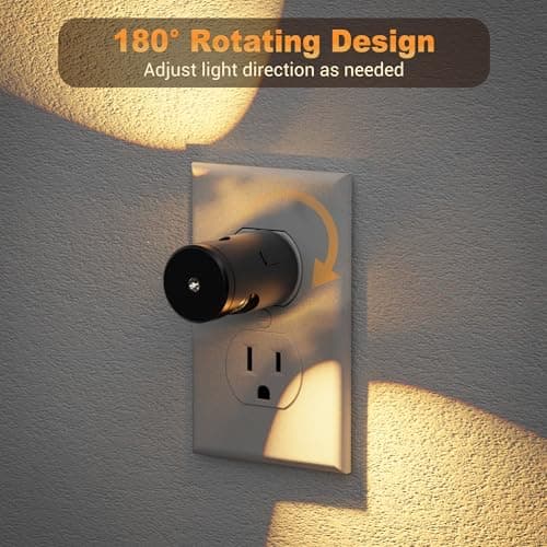 JandCase Night Lights Plug into Wall,8 Pack Mini Lens Night Light with 3CCT Color Temperature,180° Rotatable Night-Lights,Dimmable Nightlight Plug in with Light Sensor for Bathroom Hallway Room Decor - Thumbnail 4