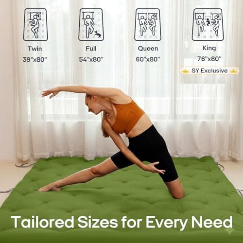 Syrinx Japanese Floor Futon Mattress Full Size 75"x54", Thicken Foldable Lazy Floor Bed for Adults, Roll Up Lounger Tatami Sleeping Mat, Water Resistant Futon Tatami Mattresses for Home, Travel. - Thumbnail 6