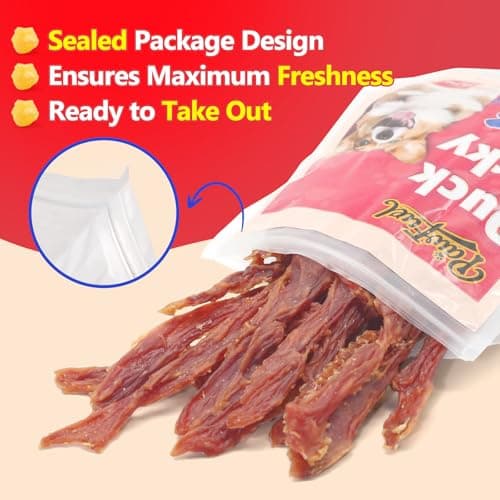 PawFuel Dog Treats Duck Jerky Made of Real Duck Breast Meat, Rich in Taurine High Protein Low in Fat. Suitable Small Or Medium,Large Dogs Training Rewards. Each Pack 14.11 Ounces. - Thumbnail 4