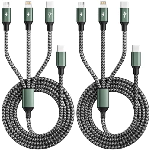 Firsting 3 in 1 USB C to Multi Charging Cable, 4FT Travel Charger Cables - Image 1
