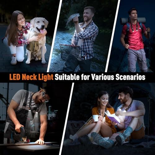ZOOI Fathers Day Mens Gifts for Husband Dad Neck Light, Gifts for Men, Neck Flashlight Lamp, Dad Gifts for Him Dad Boyfriend Husband, Grandpa Fathers Day Gift, Cool Gadgets Stuff for Camping, Fishing - Thumbnail 6