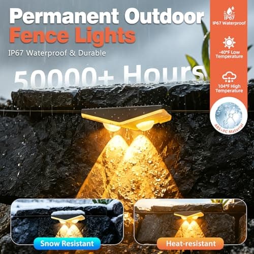 Implimage Outdoor Fence Lights, RGB+IC Smart Outdoor Lighting, 50FT LED Fence Lighting with App & Remote Control, IP67 Waterproof, Timer for Patio, Backyard, Wall - Thumbnail 6