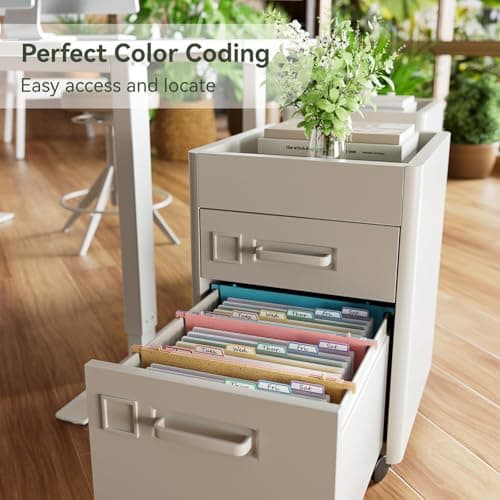 EcoStash Wheat Straw Expanding Hanging File Folders, 3 Color File Organizer, 1.2" Accordion Pockets, Large Capacity, Letter Size for Filing Cabinet, 100% BPA Free, Return to Nature, Healthy Living-6 - Thumbnail 3