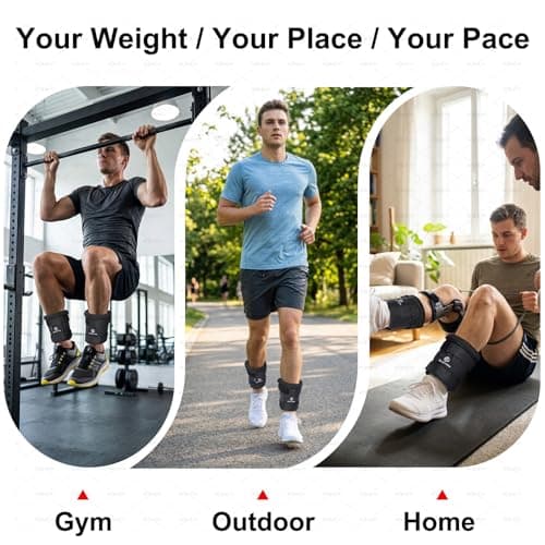 ELEAMY Adjustable Ankle Weights 1-8/15 LBS 1 Pair, Leg Weights for Men Women with Removable Steel Plates, Ankle Weights for Walking Running Yoga Swimming Gym Home Workout Rehabilitation Training (Black, 8.0 Pounds) - Thumbnail 2