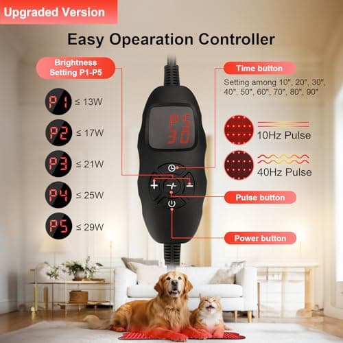 Red Light Therapy Mat for Body - 31.1" x 14.2" Red Light Therapy Pad with 240 LEDs, 660nm Red & 850nm Near Infrared, 29W High-Power, W240 - Thumbnail 5