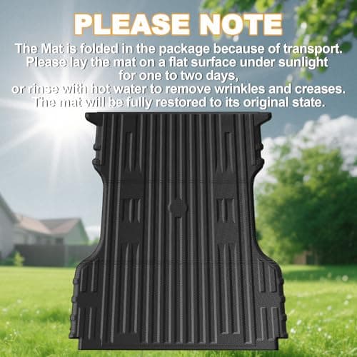 Lumway Truck Bed Mat for Ford F250 F350 F450 Super Duty 1999-2016 (NOT for Drop-in), All Weather Truck Bed Liner for F-250 F-350 F-450 Accessories, 6.8FT 81.9'' TPE Heavy Duty Cargo Liner Truck Mat - Thumbnail 5
