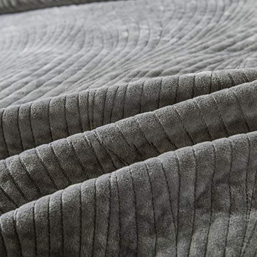 Tache Velvet Dreams Luxurious Velveteen Velour Super Soft Plush Warm Cozy Elegant Ripple Waves Stitch Quilted Coverlet Taupe Gray Brown Bedspread Set, Twin - Thumbnail 3