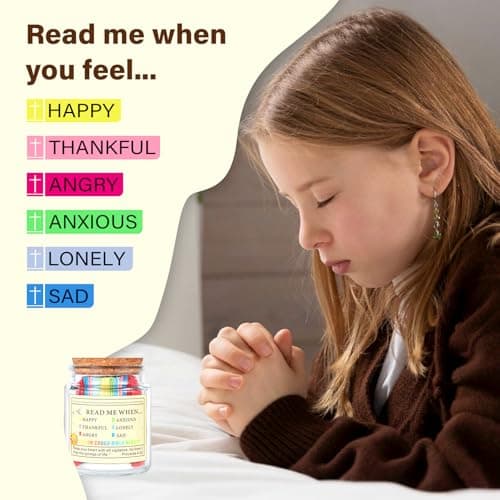 Bible Verse Jar, Read Me When Bible Verses Jar for Daily Encouragement, Christian Father Appreciation Gifts, Bible Study Suppliest, Graduation Gift for Her, Gifts for Mom from Daughter Son - Thumbnail 6
