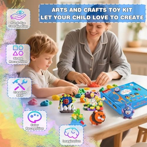 Modeling Clay - 50 Colors Air Dry Clay, DIY Molding Magic Clay for Slime add ins & Slime Supplies, Kids Toys Set for Boys and Girls - Thumbnail 4