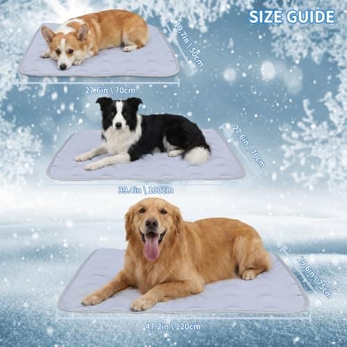NAMOTEK Washable Dog Cooling Mat Ice Silk Cool Mat for Pet Self Comfortable Blanket Dog Pad - Thumbnail 6