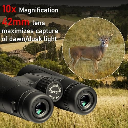 TRV High Power 10x42 Binoculars for Adults with Bak7 Prism & BMC Coating - Binoculars for Birdwatching, Hiking, Concerts - Thumbnail 2