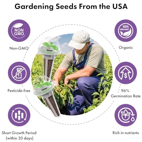 LYKOCLEAN Salad Romaine Lettuce Pods for AeroGarden, Ahopegarden, iDOO Hydroponics Growing System, 350 Seeds+ Including American Fast Lettuce, Paris Island Cos Lettuce, Buttercrunch Lettuce(7-Pods) - Thumbnail 3