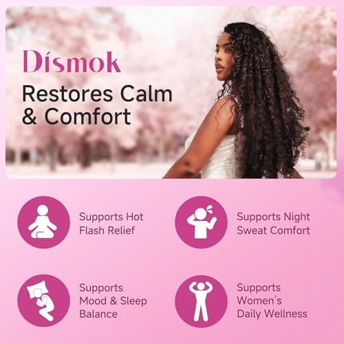 Dismok Menopause Supplements for Women - Hot Flash & Night Sweat Relief, Mood & Sleep Support, Feminine Comfort - Exclusive Perimenopause Formula, 3rd Party Lab Tested, Non-Hormonal, Drug-Free - Thumbnail 6