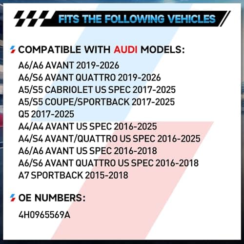 WOTAIKE 4H0965569A Auxiliary Water Pump Compatible with Audi SA A5 S5 A6 S6 A7 A8 Quattro Q7 2.0L 3.0L 2015-2019 4H0965567A 7.07223.03.0 Replace#4H0965567 4H0965569 - Thumbnail 2