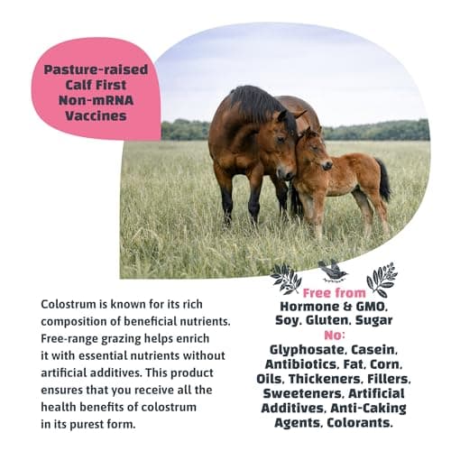 Milk Wealth™ Pure Mare Colostrum Powder 50g | Freeze-Dried Supplement | Gut Health & Immune Support | Unflavored & IgG | Alternative to Bovine Colostrum | 25 Single-Serve Packets (2g Each) - Thumbnail 5
