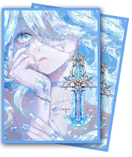 MTG Card Sleeves, Ultra Clear Front & Matte Finish Back, 100 Count Standard Size Matte Art Sleeve for Magic The Gathering (Ice)