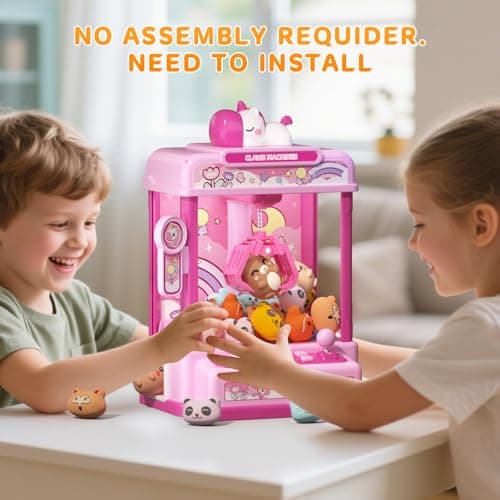 Skirfy Claws Machines for Kids Age 6+, Mini Vending Machines Girls Unicorns Toys with Sound & 20 Mini Plush Toys,Arcades Game Indoor Toy for Home Party Birthday - Thumbnail 4