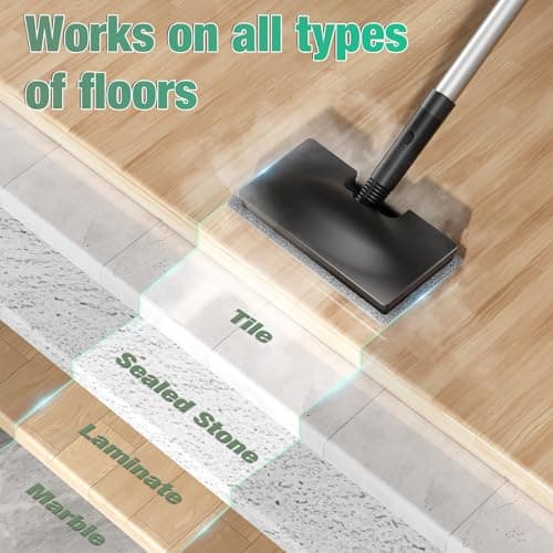 11-in-1 Steam Mop - Detachable Handheld Steam Cleaner with 380mL Tank, 260℉ Floor Steamer for Hardwood, Tile, Grout, Windows, Bath & Kitchen - 3-Level Steam Control, Multi-Purpose Floor Steam Cleaner - Thumbnail 4