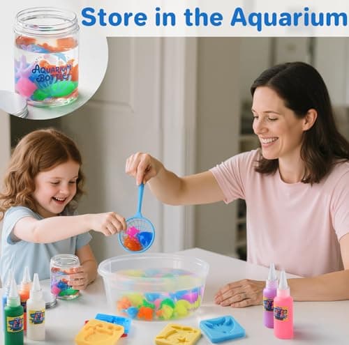 Magic Water Elf Toy Kit - Crafts Kit for Kids - Magic Gel Water Pets with Aquarium Bottle - Make Your Own Squishies Crafts Toys - Kids Christmas Birthday Gifts Party Favor for Girls Boys Ages 3+ - Thumbnail 4