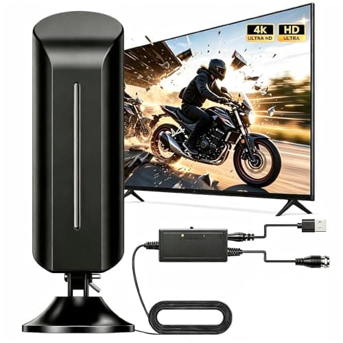 Indoor TV Antenna for Smart TV, Long Range HD Digital Antenna with Signal Booster, Supports 4K 1080p Local Channels, Easy Setup for Indoor Use - Image 1