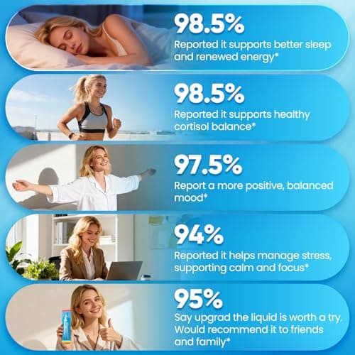 ASSR Pure Calm Cortisol Reducer Drink Sleep Aid Supplement, Ready to Drink No Mix, Triple Magnesium Glycinate, Malate, Citrate, Ashwagandha, L Theanine, Vitamin D, Sleep Relax Focus Mood Support, 30ct - Thumbnail 5
