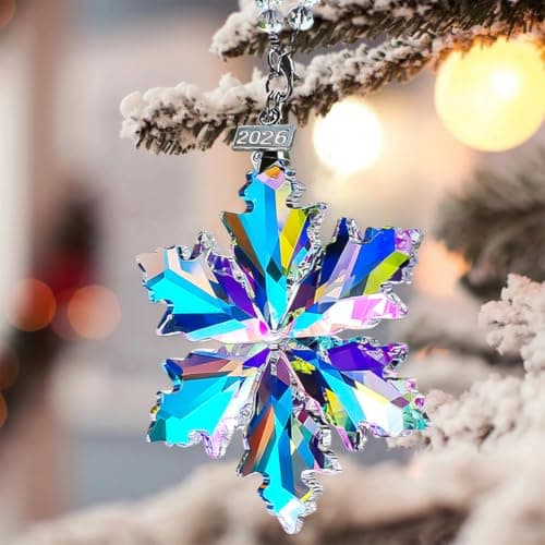 2026 Christmas Ornaments, Crystal Snowflake Ornaments, Pretty Beautiful - Thumbnail 2