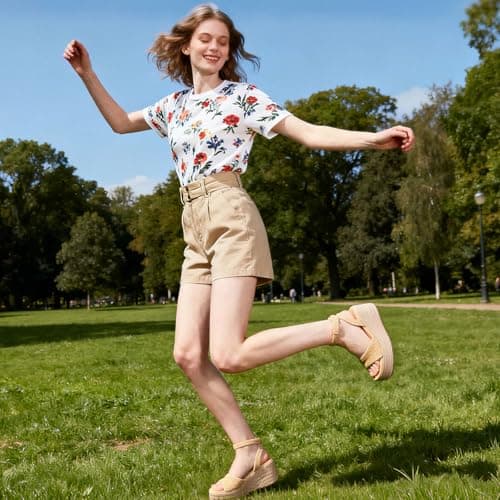 COMFITORIA Wedge Sandals for Women Espadrille Platform Wedge Heels Adjustable Strap Braided Sandal Summer Open Toe Vacation Slip-On Sandals Bohemia Beach Comfortable Dressy Shoes, (Natural,Size 9) - Thumbnail 5