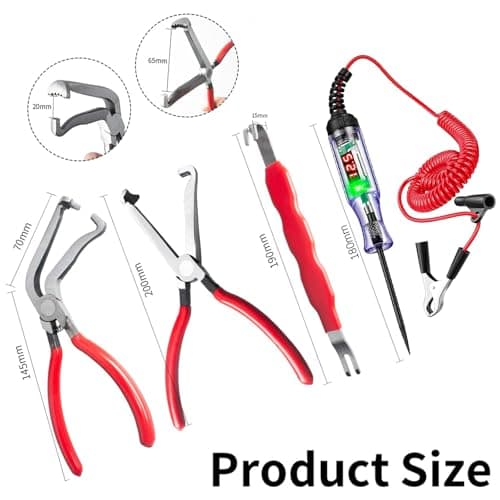 Electrical Disconnect Pliers Set – Automotive Electrical Tools & Connector Removal Tool Kit with Hose Clamp Pliers, Wire Terminal Separator, and Car Plug Connector - Thumbnail 2