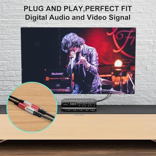 ITIFANLY Extension Cable, 2RCA Male to Female Extension Cable, Stereo Audio Cable with 24K Gold Plated Connectors for Speaker, Amplifier, Mixer, TV, Home Theater (10 feet/3m) - Thumbnail 3