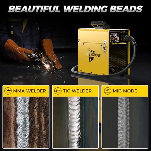 145 MIG Welder with LED Display IGBT Inverter Welder 110V Flux Core MIG/Lift Tig/Stick Welding Machine 2T 4T Three in One Professional MIG Welder for Home and Industrial Use - Thumbnail 5