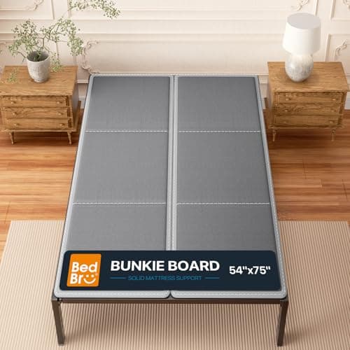 BedBro Bunkie Board Full 10mm (54" x 75") – Gray Under Mattress Support, Anti-Sag & Noise-Free, Breathable Low Profile Bed Board for Metal Frame, Slatted Beds& Platform - Image 1