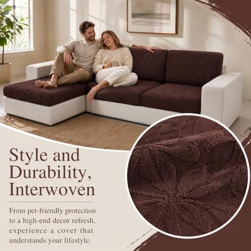 UWWGKK Modular Sofa Cover Sectional Couch Slipcovers for Dogs Pet Friendly - Thumbnail 4