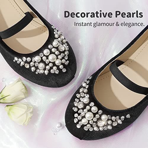 DREAM PAIRS Girls Mary Jane Uniform School Flat Shoes, Black/Suede - 5 Toddler (Aurora-03) - Thumbnail 4