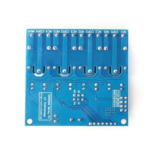 JESSINIE ESP8266 ESP-01 4 Channel 12V WiFi Relay Module 12V IOT Wireless Smart Home Device WiFi Relay Internet of Things ESP-01 Module Board For Phone APP Remote Control - Thumbnail 4
