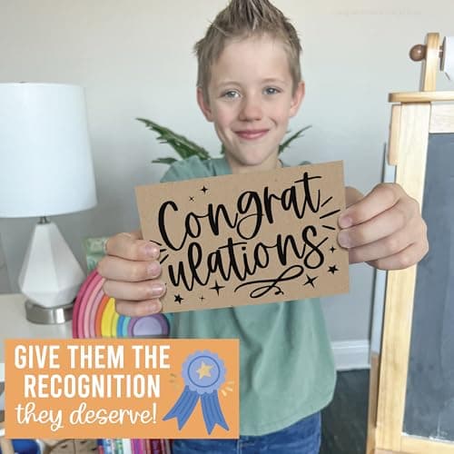 Hadley Designs Congratulations Cards with Envelopes -54 Graduation Cards 2026 Grad Card Bulk Congrats Card, Blank Greeting Notecard For Kindergarten Middle School & College Graduates, Designed in USA - Thumbnail 5