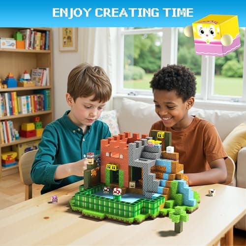Innovakids Magnetic Blocks - 150 PCS Magnets Game-Based Building Block for Ages 3,4,5,6,7,8,9,10,11 Kids Birthday Toy Sets Present, Stacking Cubes Construction Gift for Toddlers Boys & Girls, 0.8in - Thumbnail 6
