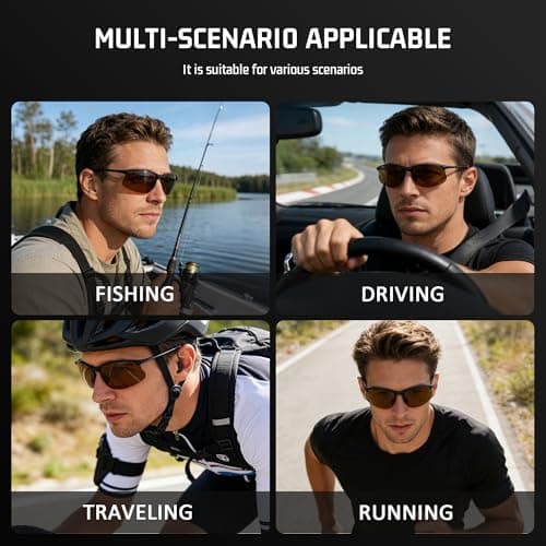 SUNGAIT Ultra-light Sports Sunglasses Rimless Polarized Sun Glasses for Men Fishing Running Cycling Driving UV400 Protection - Thumbnail 5