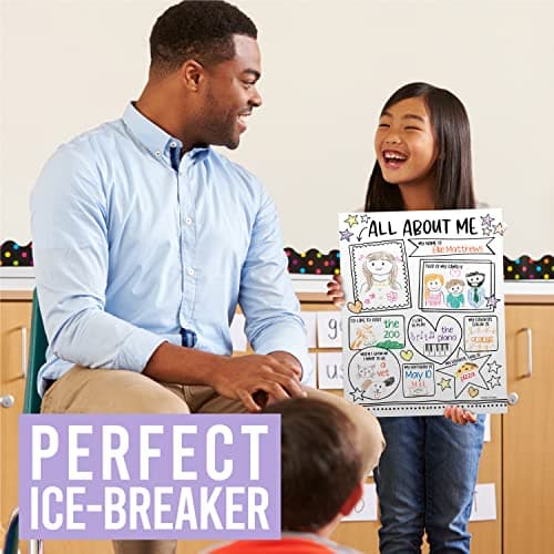 Hadley Designs All About Me Posters Elementary - 20 Star Student Poster, All About Me Posters Preschool & Kindergarten Must Haves, Star of The Week Poster Elementary Classroom Decor, Teacher Supplies - Thumbnail 2