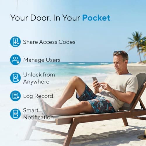 ULTRALOQ Bolt Fingerprint WiFi Smart Locks for Front Door with Door Sensor, Works with Apple Home, Alexa, Google, Keypad Door Lock with Handle, App Remote Access, Geofence Auto Unlock, Auto-Lock - Thumbnail 3