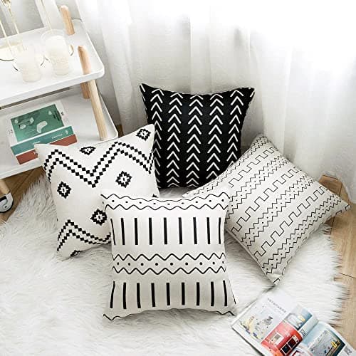 WLNUI Set of 4 Boho Pillow Covers,18x18 Inch - Thumbnail 6