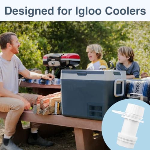 telehybrid 2 Pack Cooler Drain Plug Replacement Kit for Igloo,Ice Chest Drain Plug with Tethered Caps for Igloo 50-165 Qt Coolers,Cooler Accessories Replace Part - Thumbnail 4