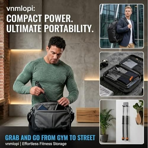 Vnmlopi Ropeless Battle Rope with Adjustable Weights, Weighted Cordless Battle Ropes for Home Gym, Portable Strength Training Equipment for Small Space Workout, Heavy Duty 2-Pack Set - Thumbnail 6