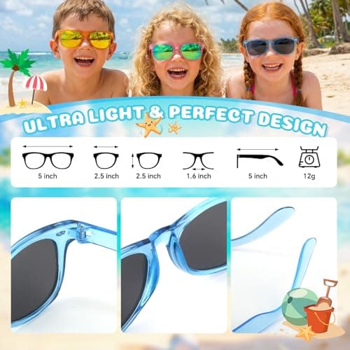 Froman Kids Sunglasses Bulk - 32 Pack Party Favors for Boys Girls Ages 3-8, Neon Colors with UV 400 Protection, Birthday Goodie Bag Stuffers - Thumbnail 5