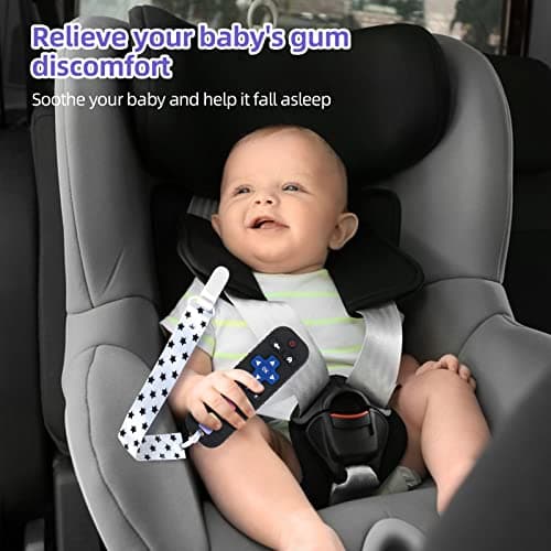 Chuya Baby Remote Control Teether Toy Chew Toy for Babies 3-24 Months Teething Relief Baby Toys for Infants Black+Purple - Thumbnail 6
